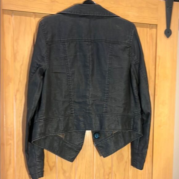 CAbi Stylish Charcoal Linen Jacket Like New! Women's Size Large - Picture 4 of 4